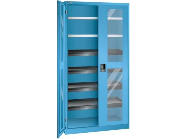 vitrinekast HxBxD 1950x1000x580mm 6xStalen bodem RAL5012