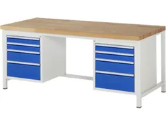 werkbank,HxBxD 840-1040x2000x900mm,beukblad,draagverm. 1250kg,4voeten