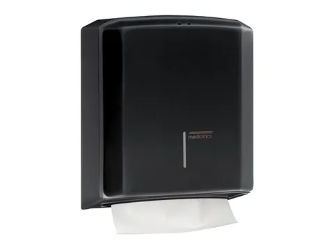 Handdoekdispenser Zwart C-vouw Z-vouw