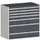 ladekast 1200x1300x650mm 7laden zware lasten RAL7035 front RAL7016