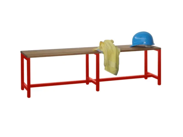 banc-patère,LxP 1500x370mm,barrettes en bois hêtre,piètement RAL300