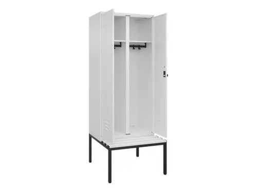locker voor scheiding van kleding,HxBxD 2120x800x815mm,2vak