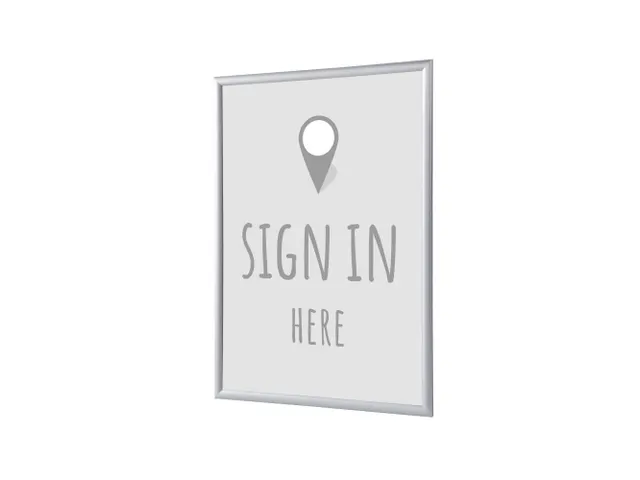 Kliklijst A1 complete set met print "Sign in here" Grijs