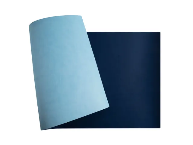 Onderlegger PU 43x90 donkerblw/lichtblw