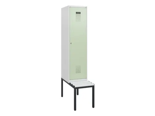 locker met bank,HxBxD 1950x400x815mm,1vak,vak B 400mm,cilinderslot