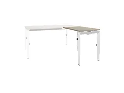Bureau Linesto N3 aanbouwtafel 80x60cm robson eiken 25mm wit