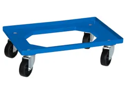 Bakonderwagen 250kg Laadvloer 600x400mm Kunststof Wielen Blauw