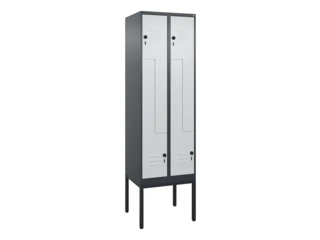 Z-garderobekast,HxBxD 2120x600x500mm,vak B 150/300mm,draaigrendel
