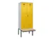 locker met bank,voor scheiding van kleding,HxBxD 2120x800x815mm,2vak