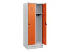 schoollocker,HxBxD 1630x600x500mm,2vak,vak B 300mm,draaigrendel,sokkel