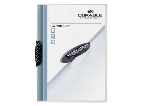 Klemmap Durable 2260 swingclip zwart 3mm A4