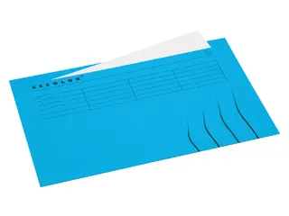 Vouwmap Secolor Folio ongelijk 225gr blauw - 1