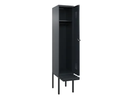 locker met bank,HxBxD 2120x400x815mm,1vak,vak B 400mm,draaigrendel