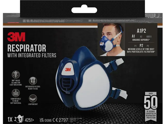 mondmasker geïntegreerde filters herbruikbaar A1P2