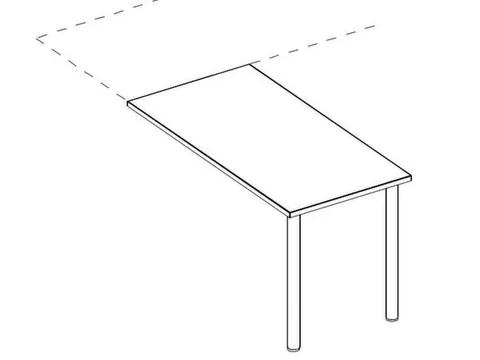 aanbouwtafel,i.h.v.,HxBxD 720-840x800x600mm,MP-lichtgrijs