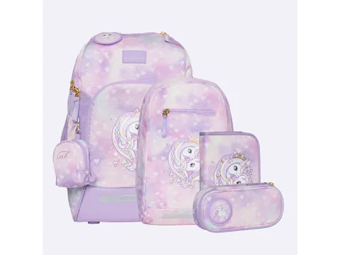 Schooltasset Beckmann Active Air FLX Unicorn Princess Purple 6 dlg (Sc