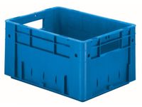 Euronorm Stapelkrat 210x400x300mm 17.5l Wanden/Bodem Gesloten Blauw