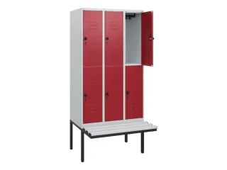 Dubbeldekse dekenkist,HxBxD 1950x900x815mm,3x2vak.,vak B 300mm - 2