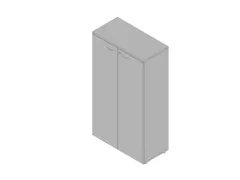 Kantoorkast,3Xhouten Vloer,4Ordnerhoogte,Romp Aluminium,Front Grijs