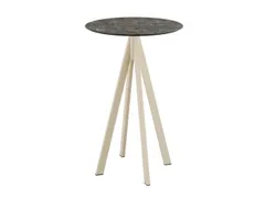 statafel,HxØ 1090x700mm,rond,4voeten zandkleuren