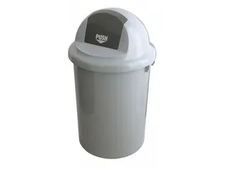 Kunststof Afvalbak met klapdeksel 90 Liter Grijs - 1