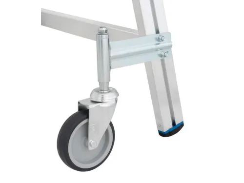 bordestrap,verrijdbaar,bordes H 0,5m,2treden m. R13-laag,aluminium