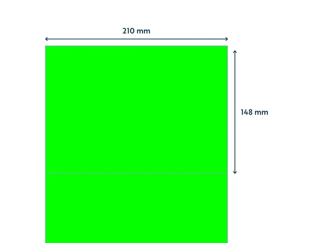 Etiquette universelle 210x148mm vert fluorescent 100 pièces
