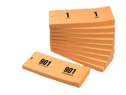Nummerblok 42x105mm nummering 1-1000 oranje 10 stuks