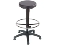 kruk,zitting H 590-840mm,zitting zwart,m. voetring,middenzuil