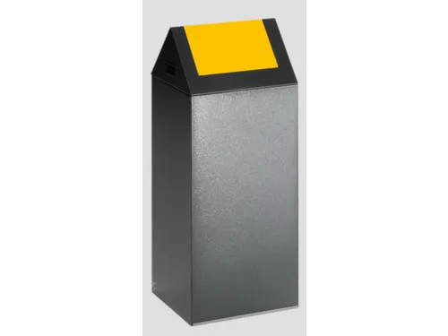 Afvalverzamelaar Zelfblussend 60 Liter 800X320X320Mm Klemring Geel