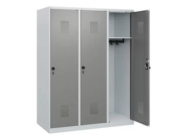 schoollocker,HxBxD 1530x1200x500mm,3vak,vak B 400mm,draaigrendel
