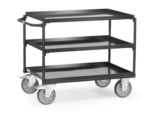 Tafelwagens 3 Etages 4832 Staalplaat Ral7016 400kg 1000x700mm