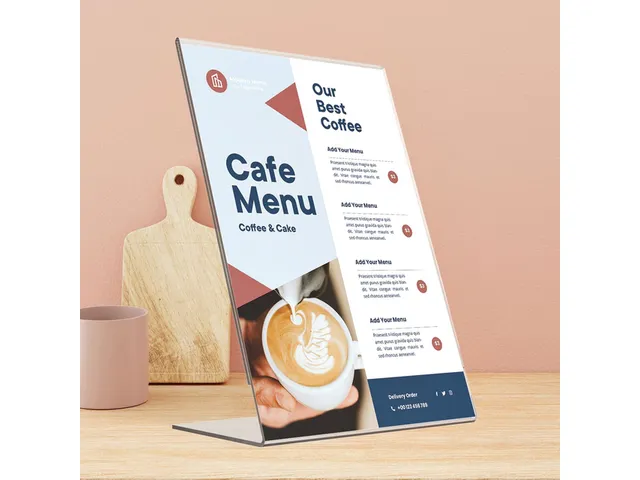 Kaarthouder Europel L-standaard A3 staand acryl