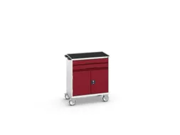 gereedschapswagen 965x800x600mm antislip blad 2 laden+kast, RAL3004
