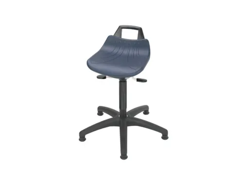 Draaibare Kruk 490-680mm Zitting Pu Blauw Glijders Helling Gasveer