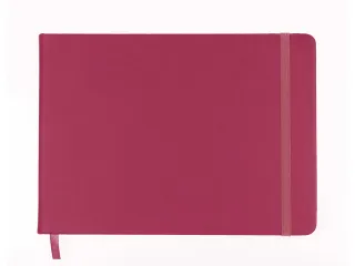 Schetsboek Kangaro A5 landscape ruby PU HC 80 vel 140gr roomwit met el - 5
