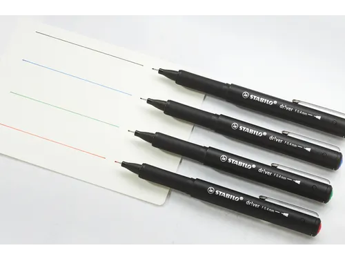 Fineliner STABILO dr!ver Fijne punt 0.4 mm Rood
