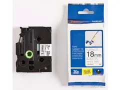 Brother Tze Tape Voor P-touch 18 Mm Zwart Op Wit