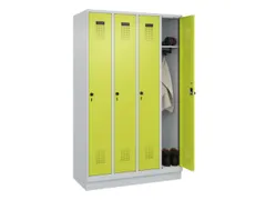 locker,HxBxD 1950x1200x500mm,4vak,vak B 300mm,draaigrendel,sokkel