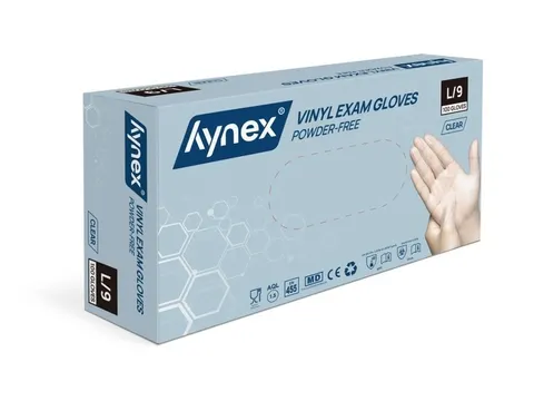 Handschoen Hynex vinyl L transparant 4.5gr 100 stuks