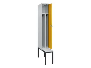 locker met bank,voor scheiding van kleding,HxBxD 2120x300x815mm,1vak - 1