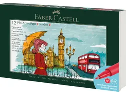 Tekenstift Faber-Castell Pitt Artist Pen Brush set 12 stuks London