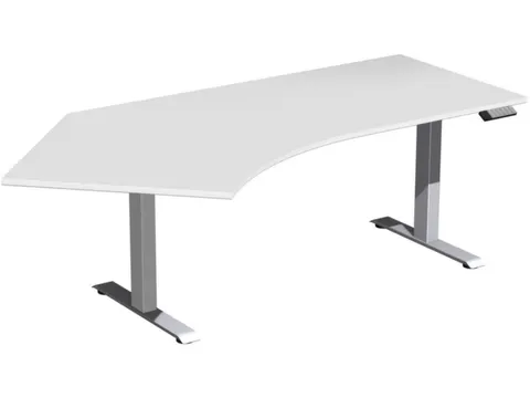 Elektrisch in hgte vst. hoekbureau,HxBxD 730-1230x2166x1130mm