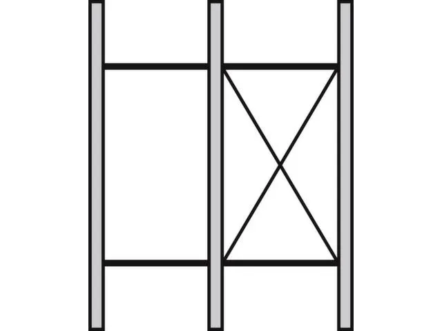 Draagarmstelling 2480x2557x700mm 6etages 420kg/etage Ral5010