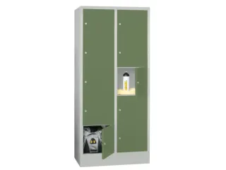lockerkast,HxBxD 1850x800x500mm,2x5vakken,RAL7035,front RAL6011 - 2