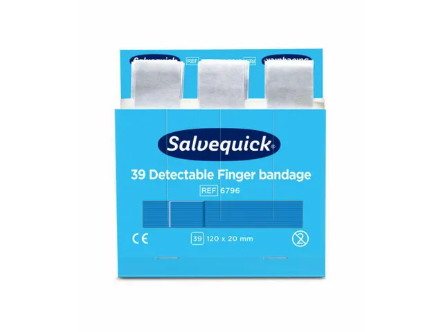 Cederroth 6796 vingerpleister, detecteerbaar blauw, doos met 6 navulli