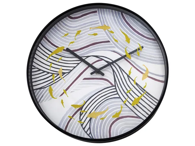 Wandklok Nextime dia 30cm grijs kunststof Koi