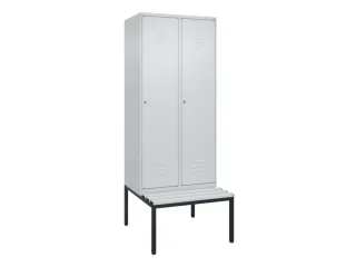 locker met bank,HxBxD 2120x800x815mm,2vak,vak B 400mm,cil.-slot - 1