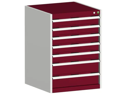 ladekast HxBxD 900x650x650mm 7laden romp RAL7035 front RAL3004