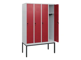 locker,HxBxD 1950x1200x500mm,4vak,vak B 300mm,draaigrendel - 2
